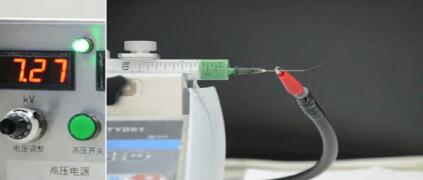 高壓靜電紡絲中使用實(shí)驗室注射泵